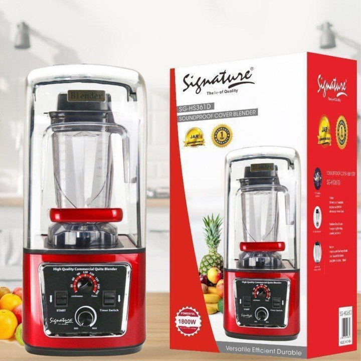 1800W Commercial Quiet Blender with Soundproof Cover SG-SH-361D (2.5 Ltr One Jar)