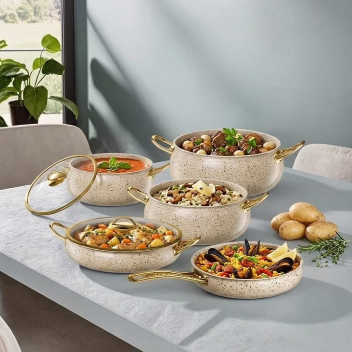 Amberray 9-Piece Premium Granite Cookware Set – Deluxe Home Haven