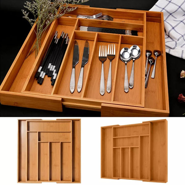 8-Shelf Adjustable Drawer Cutlery Organizer