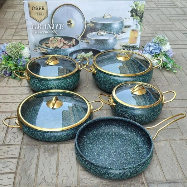 9 Piece Granite Cookware Set