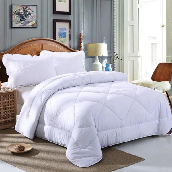 Binded White Duvet Set