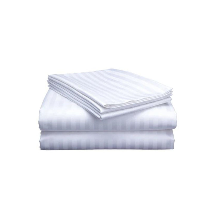 Binded White Stripped Duvet