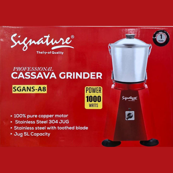 Cassava Professional Grinder – 1000W (Model SGANS-A8)
