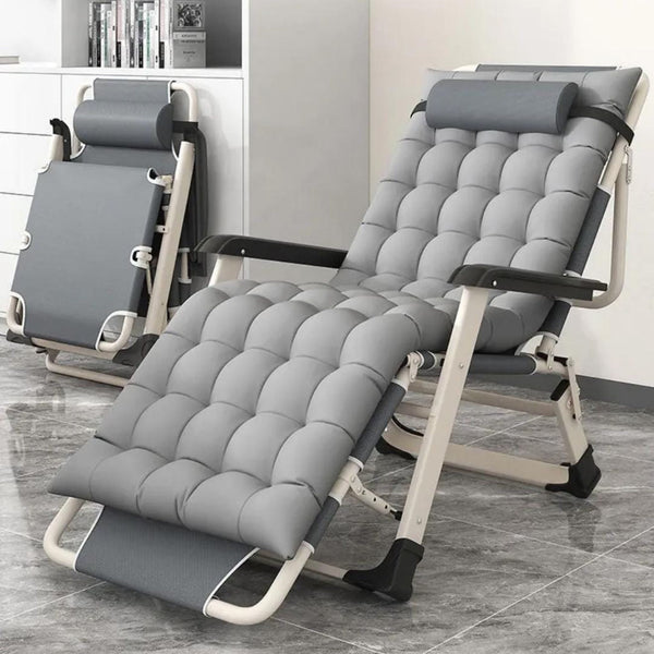Grey Foldable Reclining Chair