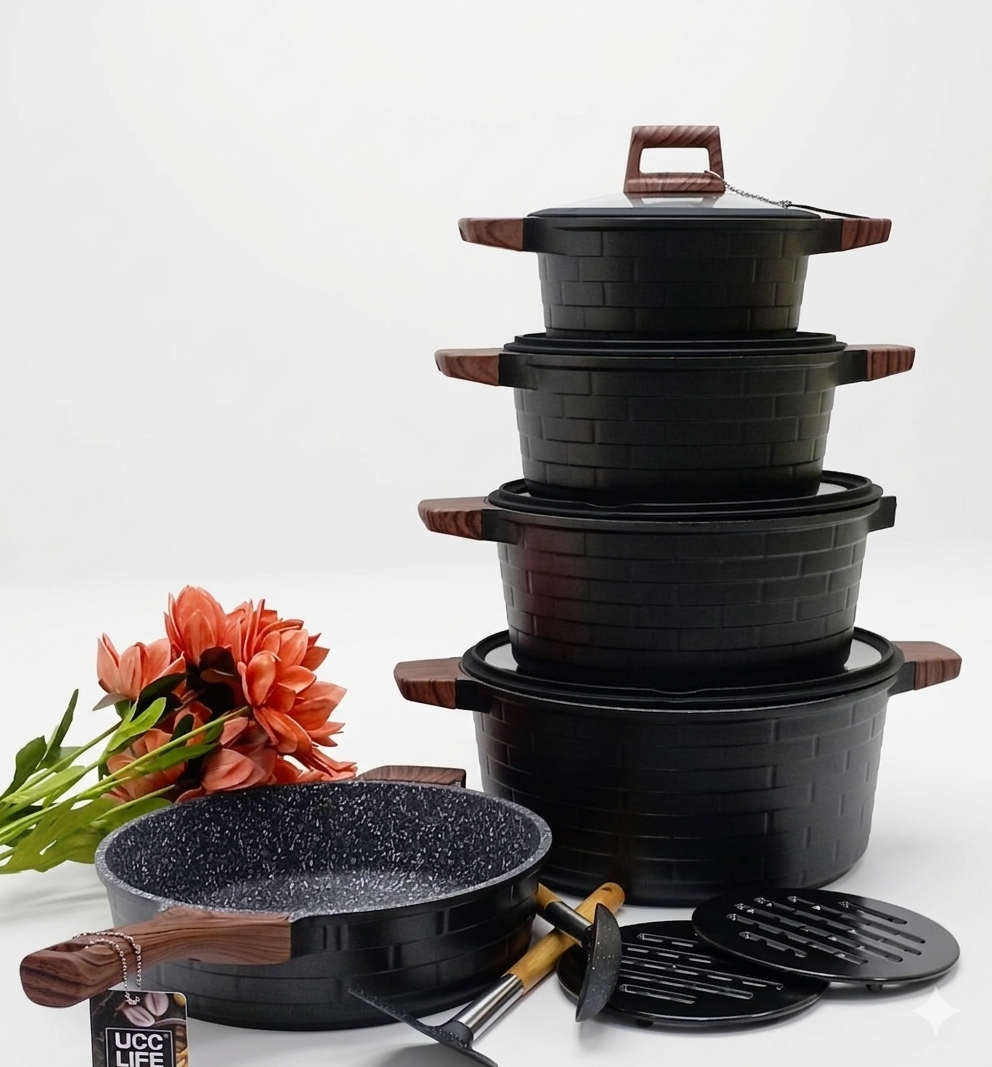 UCC Life 13-Piece Granite Coating Cookware Set – Deluxe Home Haven