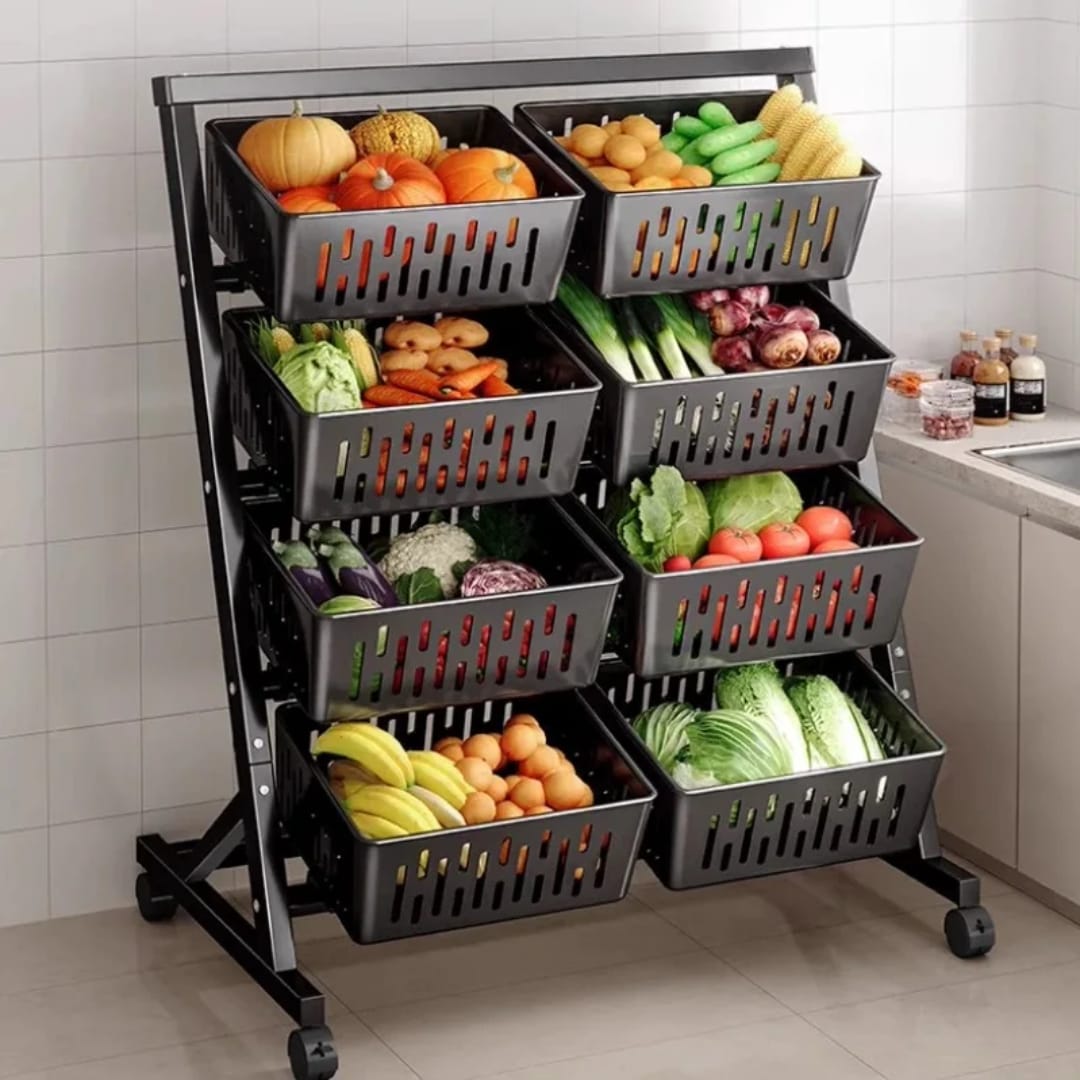 Vegetable Rack with Wheels – Deluxe Home Haven